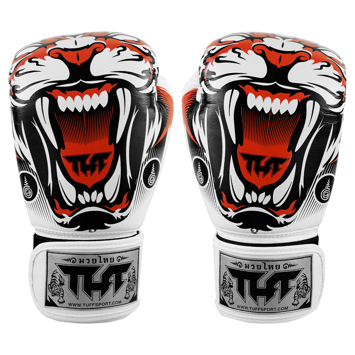 TUFF Muay Thai Boxing White Tiger Gloves– TuffSport.com