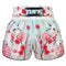 [Pre-Order] TUFF Muay Thai Boxing Shorts High-Cut Retro Style "Akai Tsuru" The Red Crane