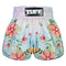 [Pre-Order] TUFF Muay Thai Boxing Shorts High-Cut Retro Style "Kibo no Hana" Flower of Hope