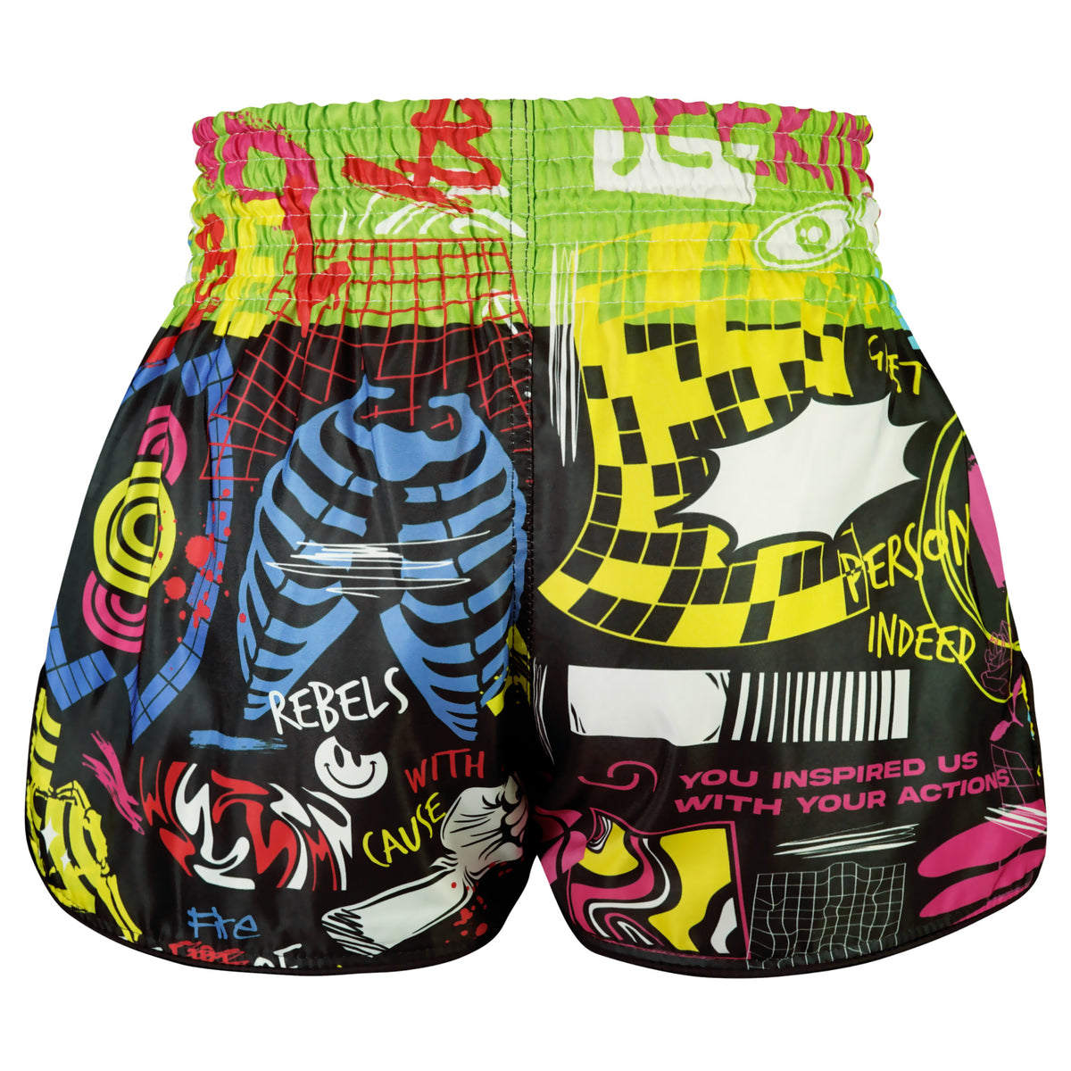 TUFF Muay Thai Boxing Shorts High-Cut Retro Style 