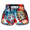 TUFF Muay Thai Boxing Shorts Retro Style Red Furious Tiger