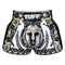 TUFF Muay Thai Boxing Shorts Retro Style Golden Gladiator in White