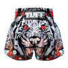 TUFF Muay Thai Boxing Shorts "Grey Roaring Tiger"