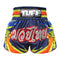 TUFF Muay Thai Boxing Shorts "Blue With Double Yellow Tiger"