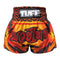 TUFF Muay Thai Boxing Shorts "Orange With Black Thunderbolt & Twin Tigers"