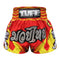 TUFF Muay Thai Boxing Shorts "Red With Double White Tiger"