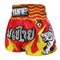TUFF Muay Thai Boxing Shorts "Red With Double White Tiger"