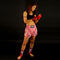 TUFF Muay Thai Boxing Shorts "Pink Birds and Roses Vintage Drawing"