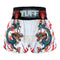 TUFF Muay Thai Boxing Shorts "White with Blue Dragon"