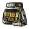 TUFF Muay Thai Boxing Shorts "Golden Gladiator in Black"
