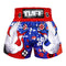 TUFF Muay Thai Boxing Shorts "Blue Japanese Drawing Crane Birds"