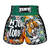 TUFF Muay Thai Boxing Shorts New Retro Style "Tora mori to Kingyo" (Tiger, Forest and Goldfish)