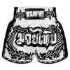 TUFF Muay Thai Boxing Shorts New Retro Style "The Great Hongsa White"