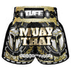 TUFF Muay Thai Boxing Shorts New Retro Style Golden Gladiator in Black