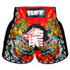 TUFF Muay Thai Boxing Shorts New Retro Style Red Chinese Dragon and Tiger