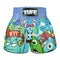 [Pre-Order] TUFF Muay Thai Boxing Shorts High-Cut Retro Style "Party Monster"