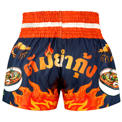 TUFFPAYAK Muay Thai Shorts Boxing Trunks Traditional Style (TPY-MS002-NVB)