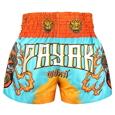 TUFFPAYAK Muay Thai Shorts Boxing Trunks Traditional Style (TPY-MS007-LTB)