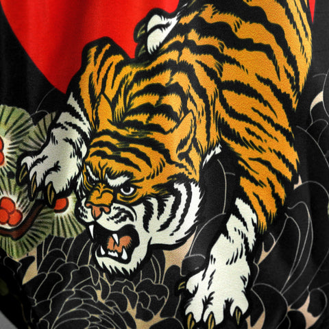 TUFFPAYAK Muay Thai Shorts Boxing Trunks Retro Style (TPY-RMS003-BLK)
