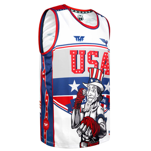 TUFFPAYAK Muay Thai Tank Top Boxing Sleeveless Vest Gym Jersey (TPY-TT014)