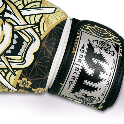 TUFF Muay Thai Boxing White Oni Gloves