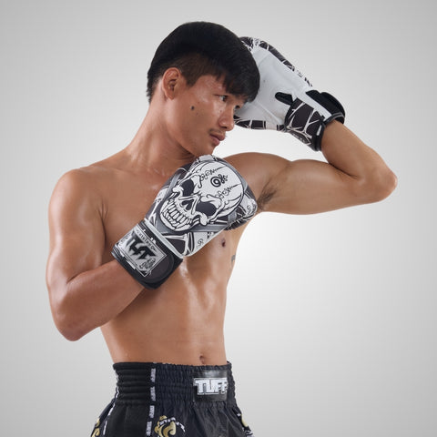 TUFF Muay Thai Boxing Skull Gloves