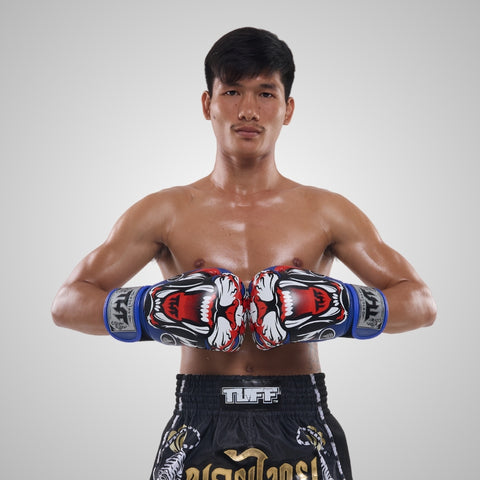 TUFF Muay Thai Boxing ฺBlue Tiger Gloves