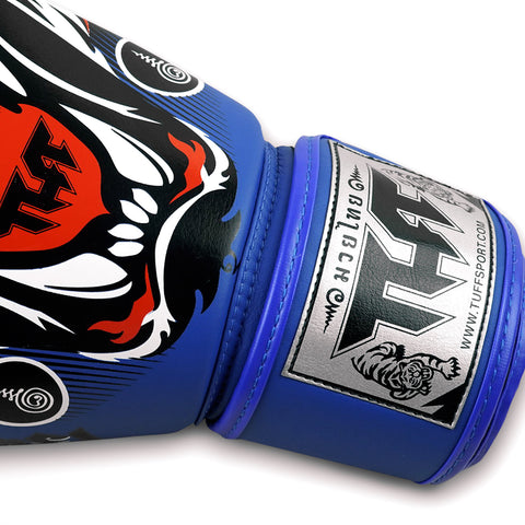 TUFF Muay Thai Boxing ฺBlue Tiger Gloves