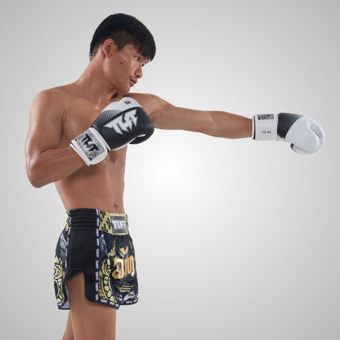 TUFF Muay Thai Boxing Black Gloves