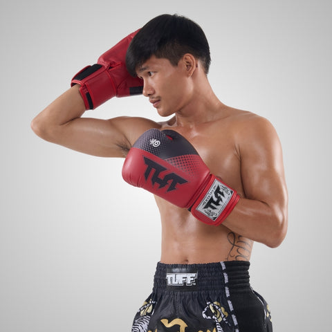 TUFF Muay Thai Boxing Red Gloves