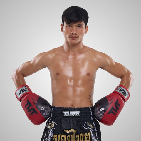 TUFF Muay Thai Boxing Red Gloves