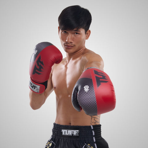 TUFF Muay Thai Boxing Red Gloves