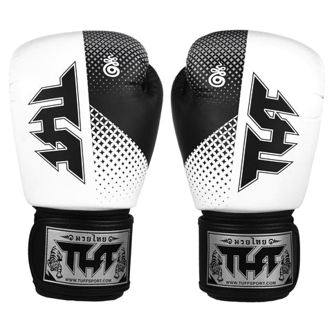 TUFF Muay Thai Boxing White Gloves