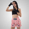 TUFF Muay Thai Boxing Shorts "Pink Birds and Roses Vintage Drawing"