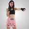 TUFF Muay Thai Boxing Shorts "Pink Birds and Roses Vintage Drawing"
