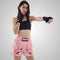 TUFF Muay Thai Boxing Shorts "Pink Birds and Roses Vintage Drawing"