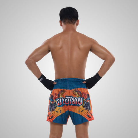 TUFF Muay Thai Shorts Boxing Trunks Traditional Style (TUF-MS676-ORG)