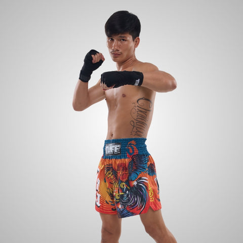 TUFF Muay Thai Shorts Boxing Trunks Traditional Style (TUF-MS676-ORG)