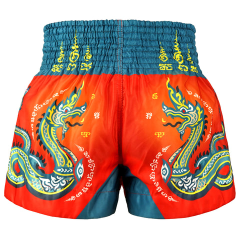 TUFF Muay Thai Shorts Boxing Trunks Traditional Style (TUF-MS687-RED)