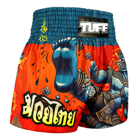 TUFF Muay Thai Shorts Boxing Trunks Traditional Style (TUF-MS687-RED)