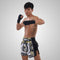 TUFF Muay Thai Boxing Shorts New Retro Style "Golden Gladiator in White"