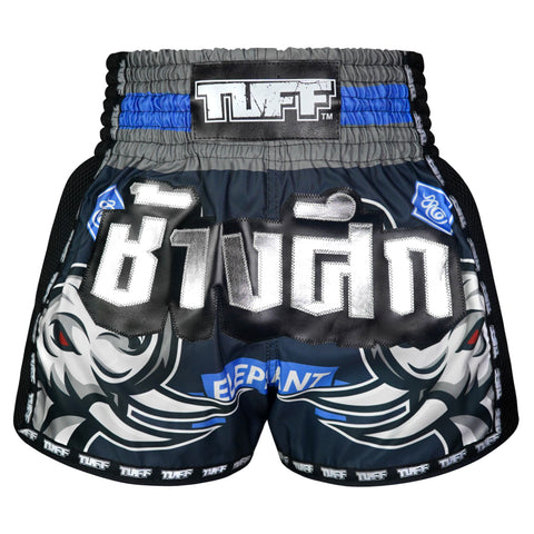 TUFF Muay Thai Shorts Boxing Trunks Retro Style (TUF-MSC111-NVB)