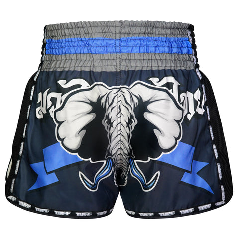TUFF Muay Thai Shorts Boxing Trunks Retro Style (TUF-MSC111-NVB)