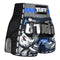 TUFF Muay Thai Boxing Shorts New Retro Style "Blue War Elephant"