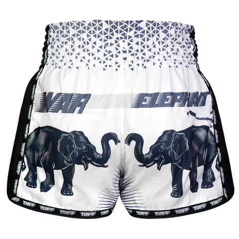 TUFF Muay Thai Shorts Boxing Trunks Retro Style (TUF-MSC112-WHT)