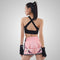 TUFF Muay Thai Boxing Shorts New Retro Style "Pink Birds and Roses Vintage Drawing"