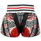 [Pre-Order] TUFF Muay Thai Boxing Shorts High-Cut Retro Style "Waves of Bushido Elegance"