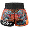 TUFF Muay Thai Boxing Shorts High-Cut Retro Style "Seraphic Seiryu Samurai Saga"