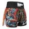 TUFF Muay Thai Boxing Shorts High-Cut Retro Style "Seraphic Seiryu Samurai Saga"