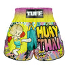 [Pre-Order] TUFF Muay Thai Boxing Shorts High-Cut Retro Style "The Savage Boy"